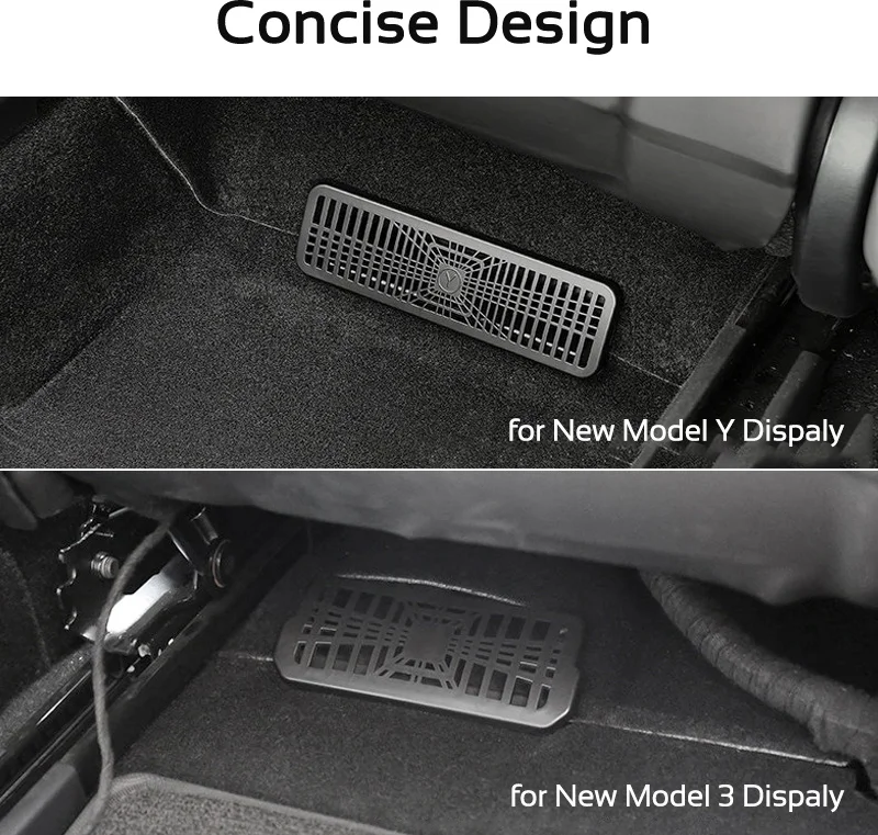 For Tesla Model 3 Highland Y Juniper 2025-2026 Under Seat Air Vent Protective Cover Protector Outlet Filter Clip Car Accessories