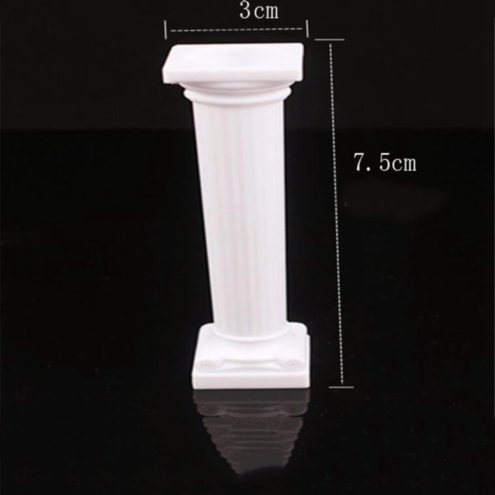 ABKW-16Pcs White Small+Large Plastic Cake Pillars,Wedding Cake Pillars Stand,Fondant Cake Support Mold