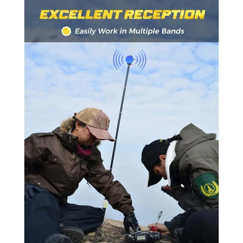 JPC-12 HF-antennes voor hamradio met schuifregelaar 7 MHz-50 MHz Alle band Hf verticale antenne 40 m-6 m 8 banden voor buiten 4.1 Met