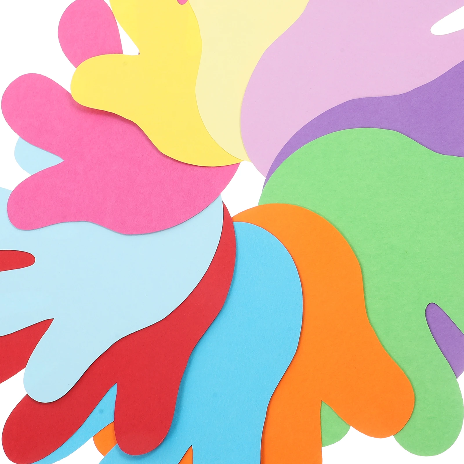 

50pcs Palm Shaped Colored Card Paper 10cm Size DIY Wall Art Craft Supplies Mixed Decor School Wall Decors