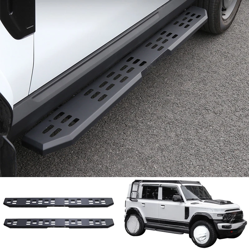 Manganese Steel Widened Thickened Welcome Side Step Running Boards Exterior Mod Parts