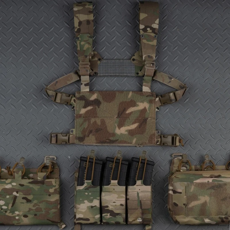 전술 페로 스타일 체스트 리그 베스트 MOLLE V2 미니 H형 경량 어썰트 트레이닝 플레이트 캐리어 프론트 플랩 어댑트 기어 썸네일 5