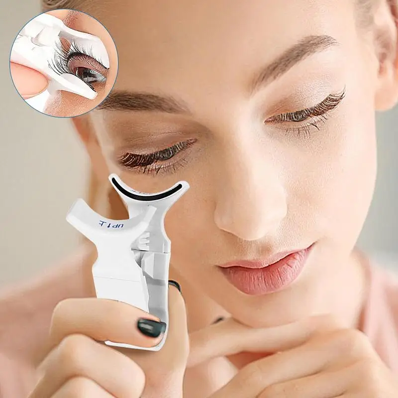 False Eyelash Applicator Lazy V Clip Eyelash Curler 3D Curved Eyelashes Tweezer Curler Clip Clamp Makeup Tools