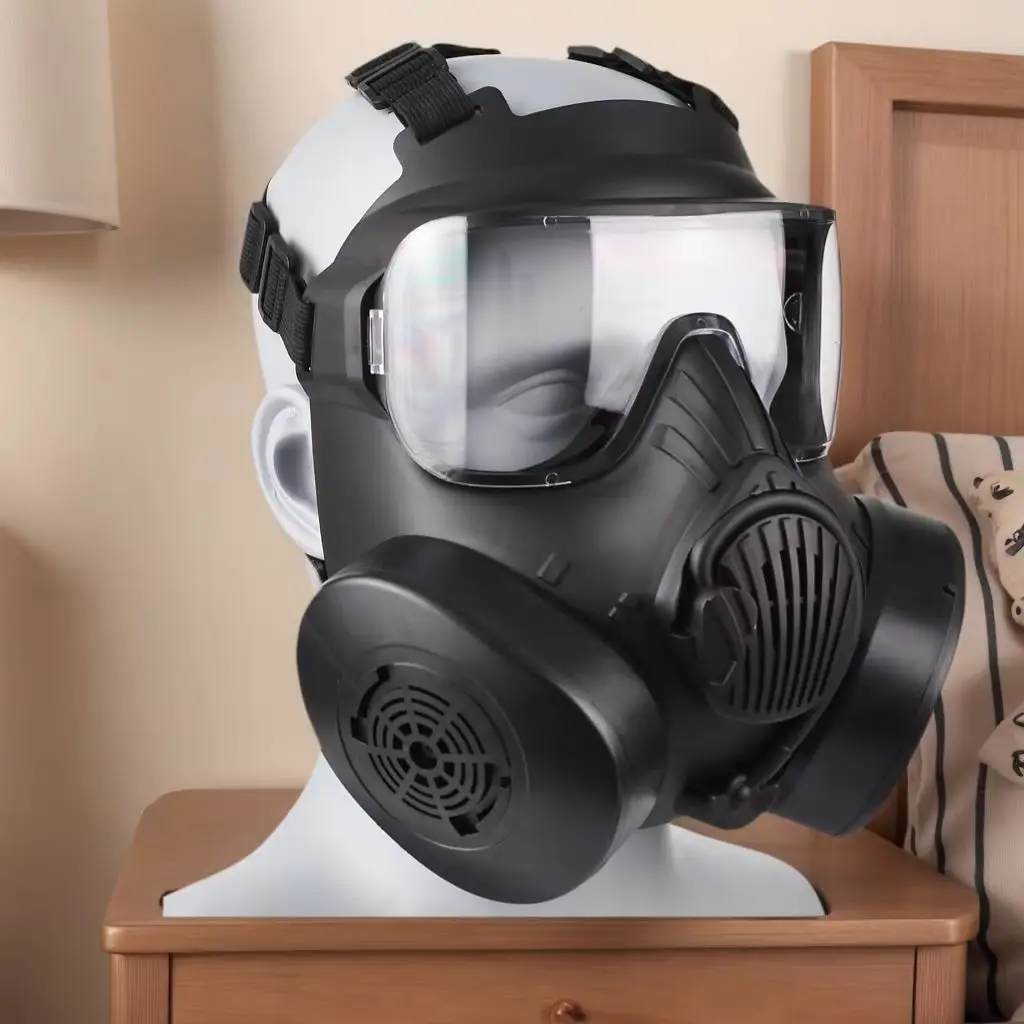 

New U.S. Army Cosplay M50 Gas Mask with Fan CS Outdoor Skeleton Military Fan Riding Respirator for Cosplay And Safety