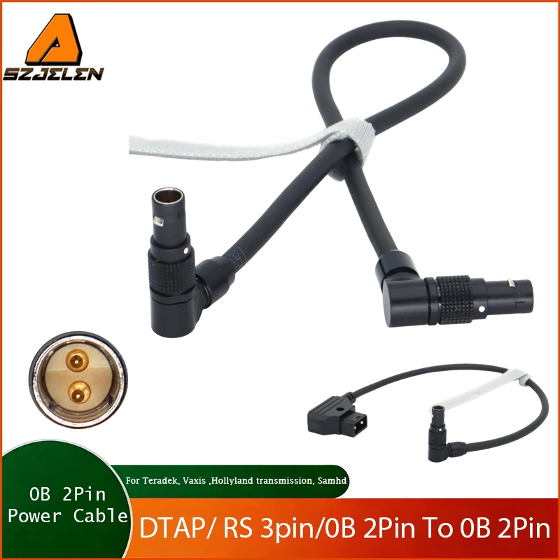 0B 2Pin To DTAP/RS 3pin/0B 2Pin Power Cable For Teradek Bolt Pro 1000/3000ft,Vaxis,ARRI Alexa/RED Camera /Hollyland Transmission