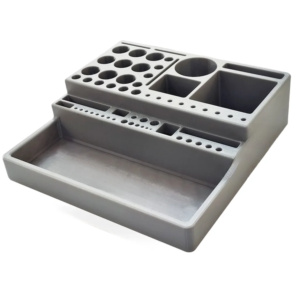 Fly Tying Station Tool Storage Table 3D Printed For PETG Organizer Multiple Slots For Fishing Rod Reel Lure Accessories Gear