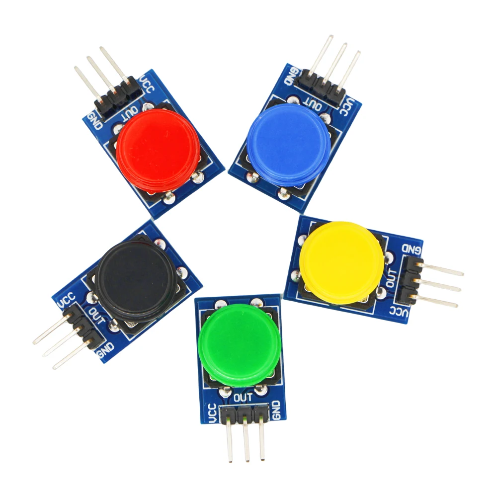 Big Key Module Button Module 12X12MM Light Touch Switch Module with Hat High Level Output for Arduino or Raspberry Pin 3