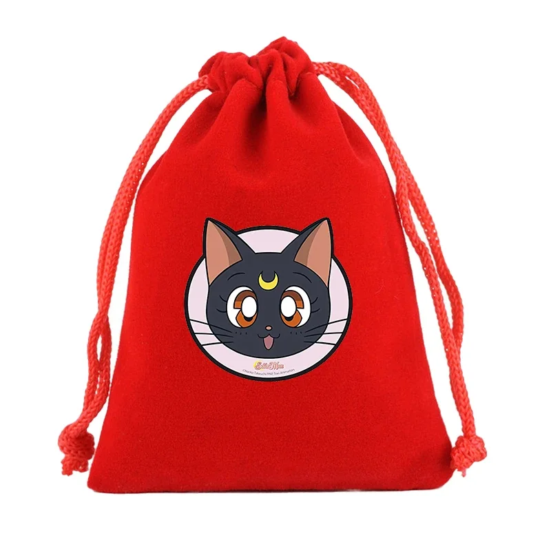 Sailor Moon borsa con coulisse Cute Cartoon Portable Home Life Supplies organizzatori di Shopping Fashions Casual Tote Bags regali di compleanno