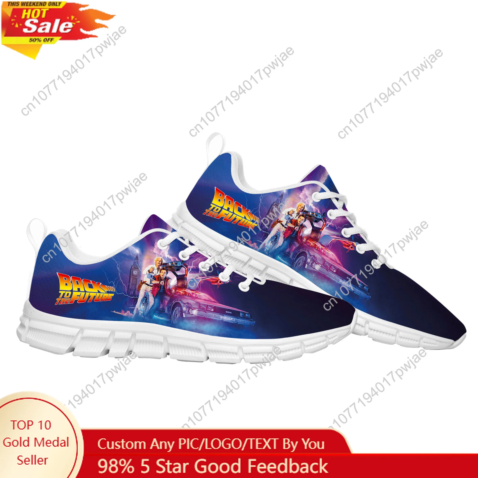 

Back to The Futures Science Fiction Movies Sports Shoes Mens Womens Custom Sneakers Lightweight Casual Sneaker