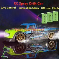 2.4G 4WD High Speed Drift Car Full Scale Spray Rc Competitive Racing Drift Car Simulation Spray Stunt Car Vehical Toys Gift Kids