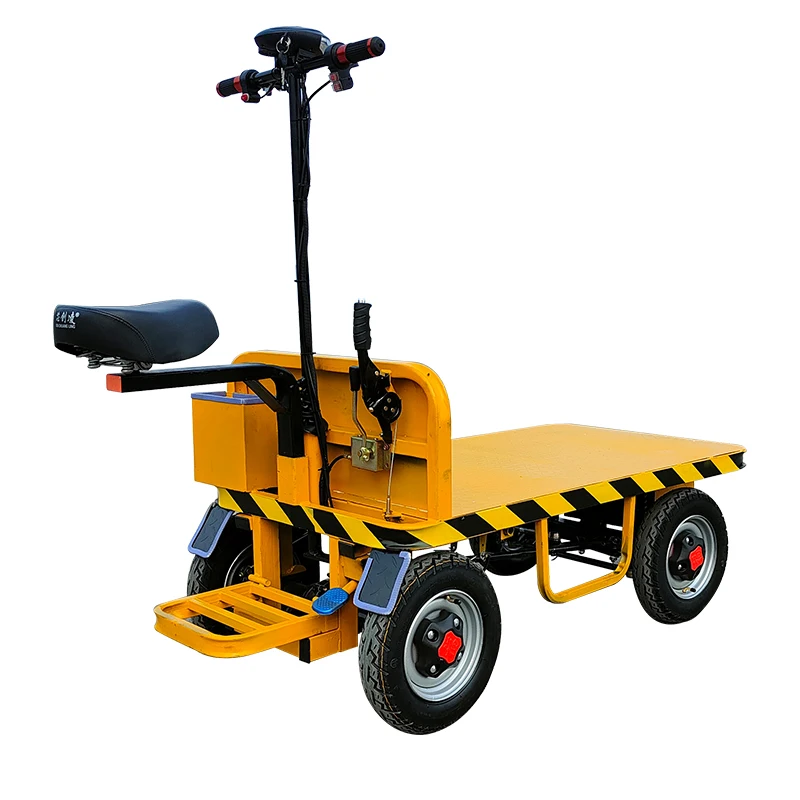 

Electric Trolley Silent Flatbed Electric Dump Truck Electric Trolley Transport Four-wheel Cargo Transport Vehicle