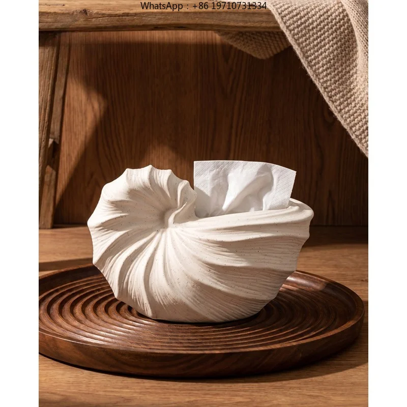 Nordic Living Room Light Luxury Spring Tissue Box Ceramic