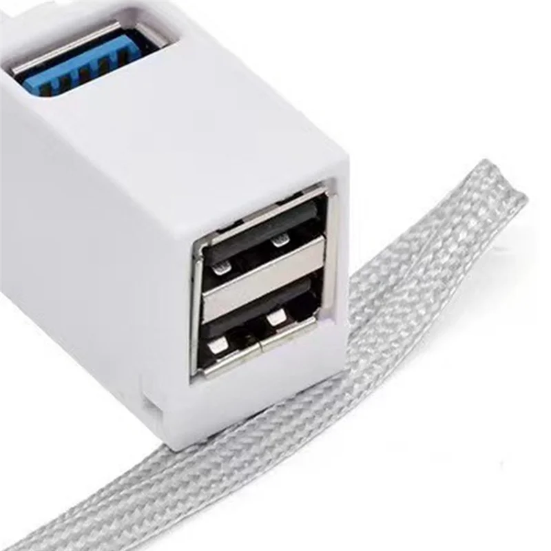 Portable Multi-Interface Hub Splitter USB3.0 High-Speed Hub White