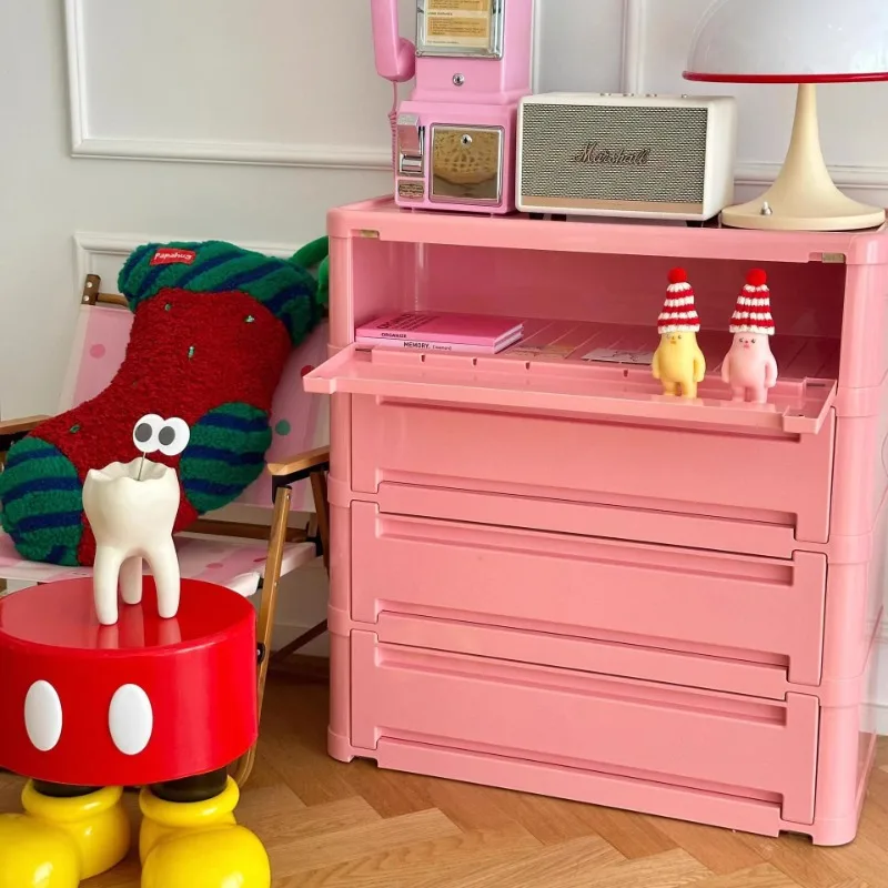 Medieval bedside table Color dopamine locker Internet celebrity entry porch  Multi-layer storage  Shoe  cabinet