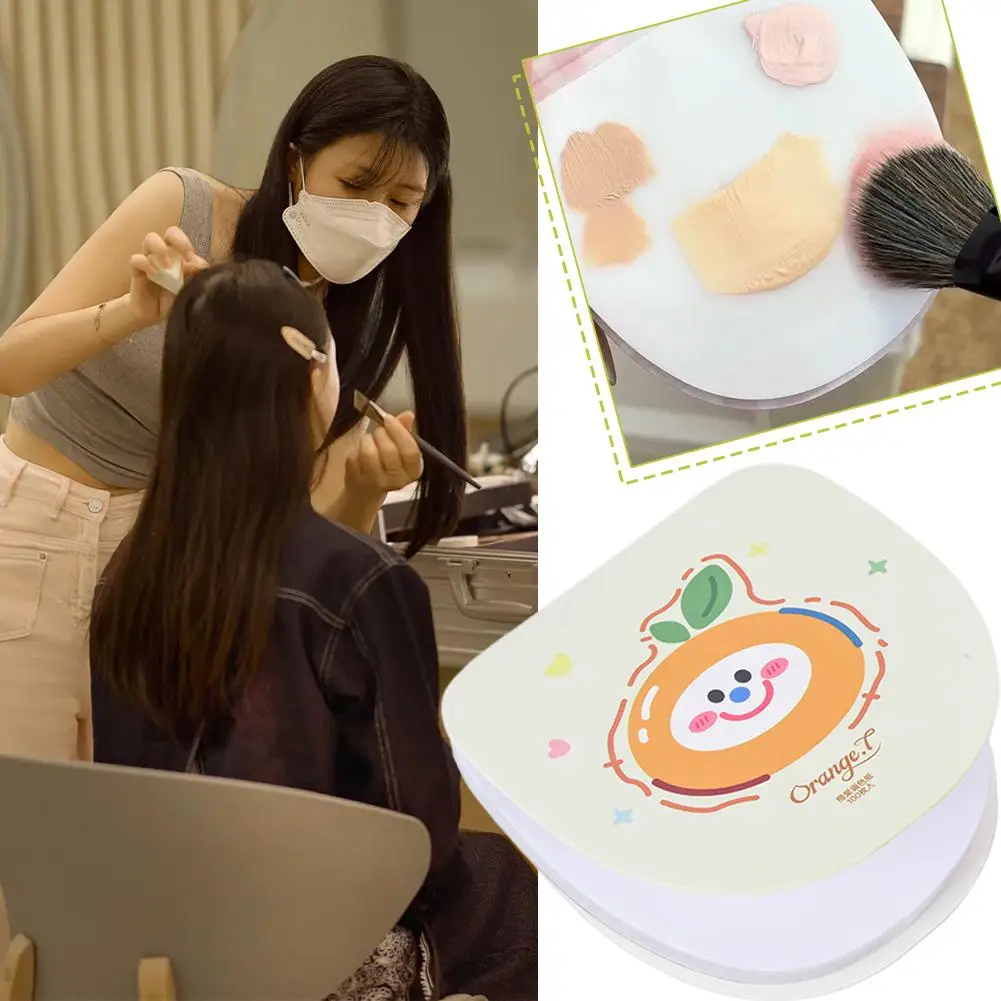 100 Sheets Disposable Foundation Color Mixing Palette Paper, Makeup Artist Tools For Foundation Portable Trial Makeup Pads