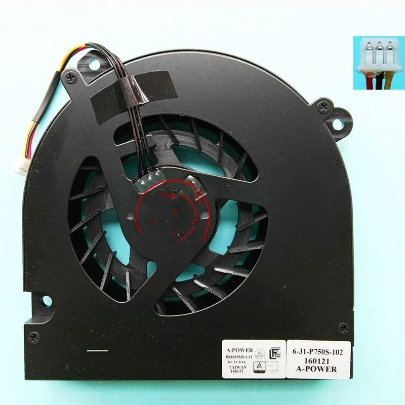 New Original Laptop CPU Cooling Fan For CLEVO P870DM-G P775DM-G P751ZM P750ZM P770 ZM Raytheon G155 Fan 6-31-P750S-102