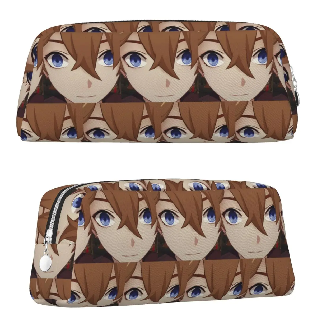 Childe (Tartaglia) Face Mem Pencil Cases for Students School Pen Box Pencil Bag Pencil Pouch Storage Stationery Supplies
