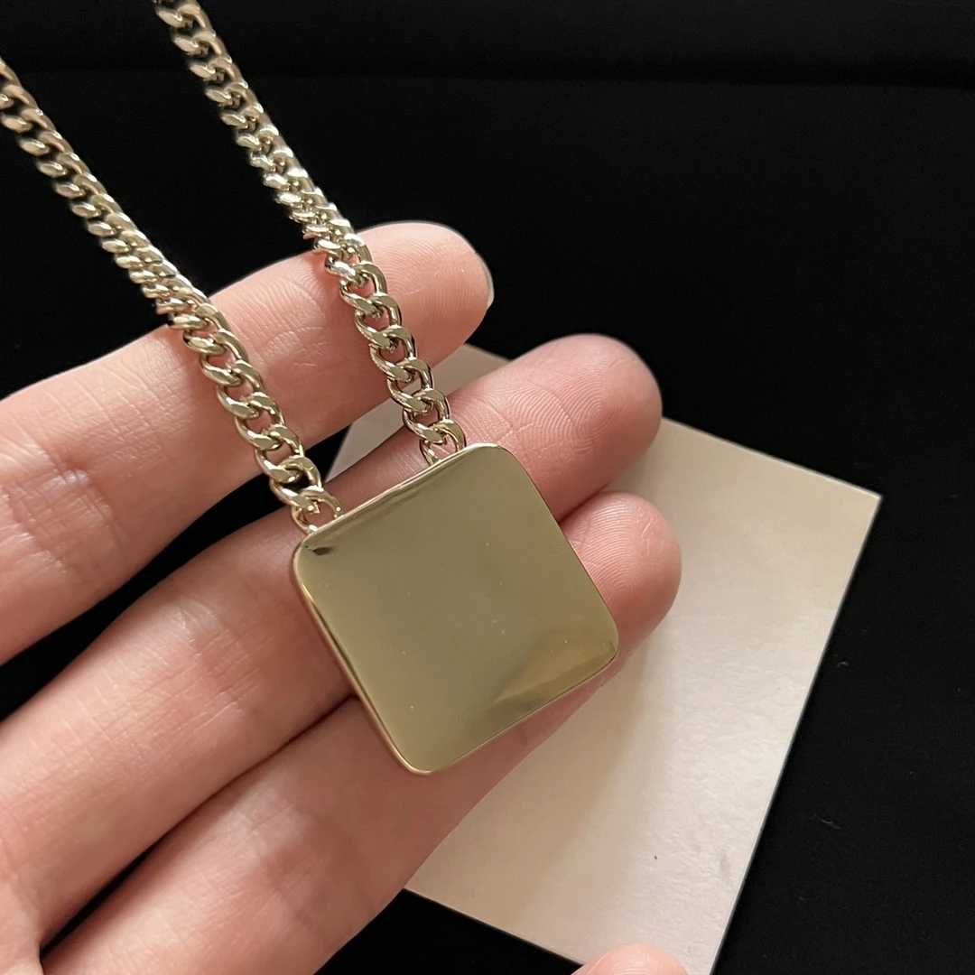 Franse Koperen Vergulde Emaille Hanger Ketting