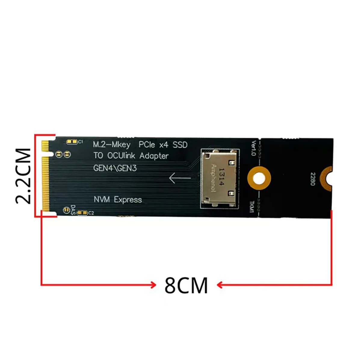 M.2 M-Key PCIe X4 SSD к U.2 OCUlink SFF-8612 адаптер Gen4/Gen3 для 2,5 дюймового NVME U.2(SFF 8639)SSD PCI-E NGFF карта Riser