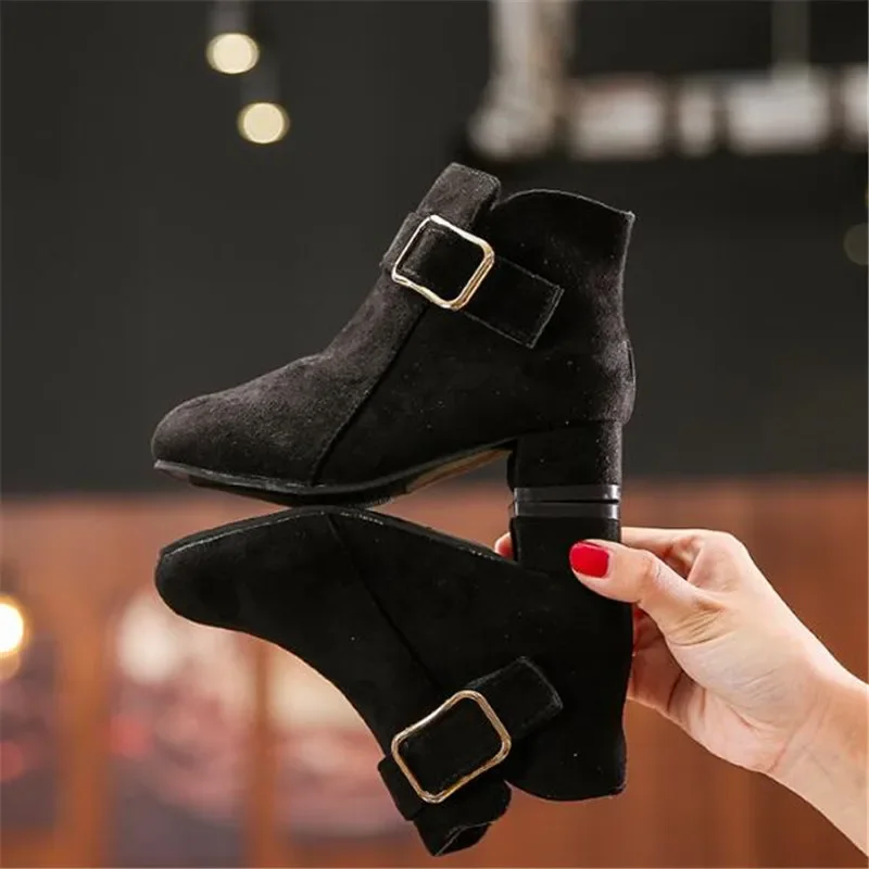 Girls Leather Ankle Boot Waterproof Children High Heel Short Boot Fashion Kids Kid Casual Sneakers image 4