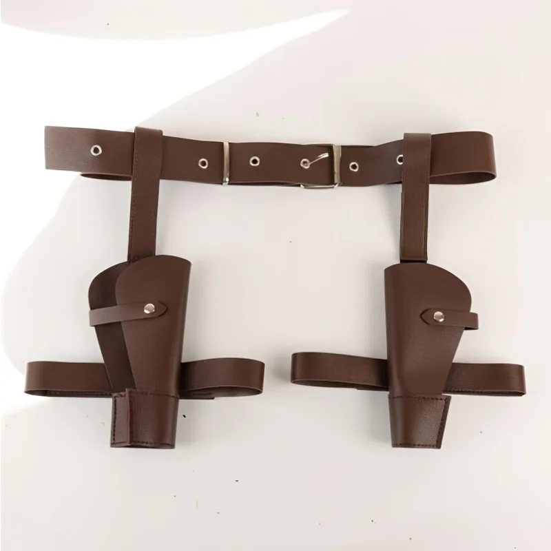 1 Stück nordisches mittelalterliches Wikinger-Holster, vielseitiges Waffenholster, Waffenholster aus PU-Leder, Piraten-Pistolenholster. Cosplay-Kostüm-Requisiten – Detail 8