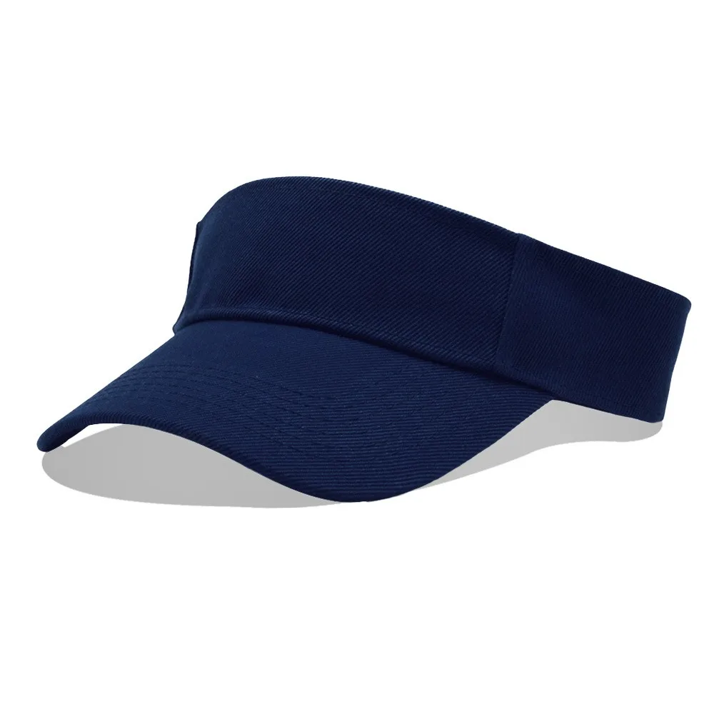 Cotton Outdoor Sports Hat Quick-Dry Lightweight Summer Sun Hat Structured Brim Solid Color Sun Visor Hat