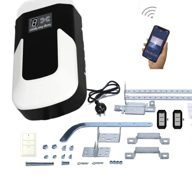Automatic Garage Door Opener Wireless Network Compatible Convenient Motorized Segmented Door Control