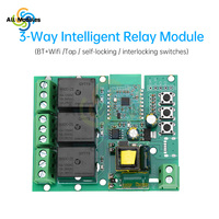 AC 220V 1/2/3 Way Bluetooth WiFi Relay Switch Module for eWeLink App Smart Home On Off Relay Module Gate Garage Door