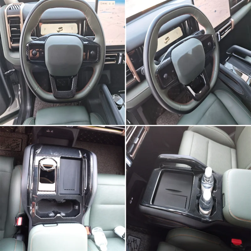 

For Chery Icar 03 JAECOO J6 2024 2025 Interior Accessories Car Steering Wheel Trim Control Button Frame Center Control Cover