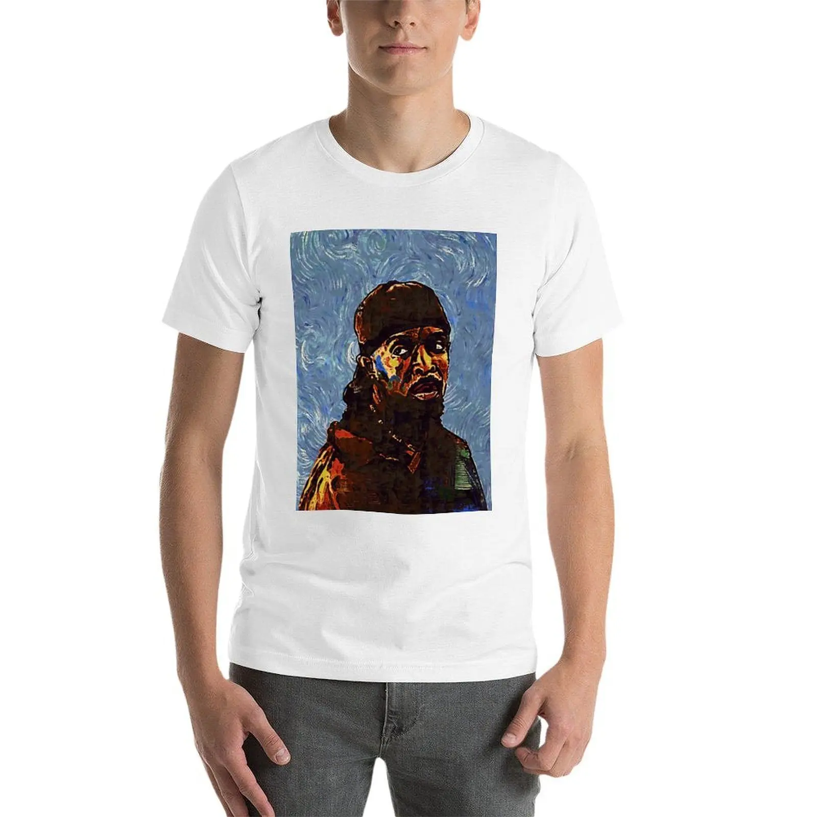 عمر ليتل من فانجوخ - www.art-customized.com تي شيرت رجالي تي شيرت جرافيك للرجال تي شيرت قطن 100% #4