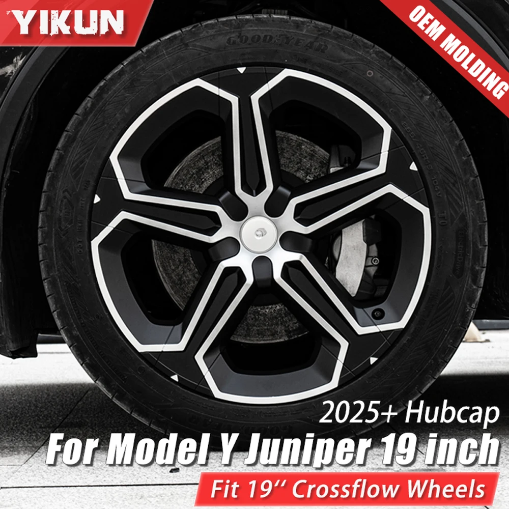 

4PCS Hubcap 2025 for Tesla Model Y Juniper Wheel Cover 19 inch Performance Crossflow Wheel cap Replacement Car Accessories tools