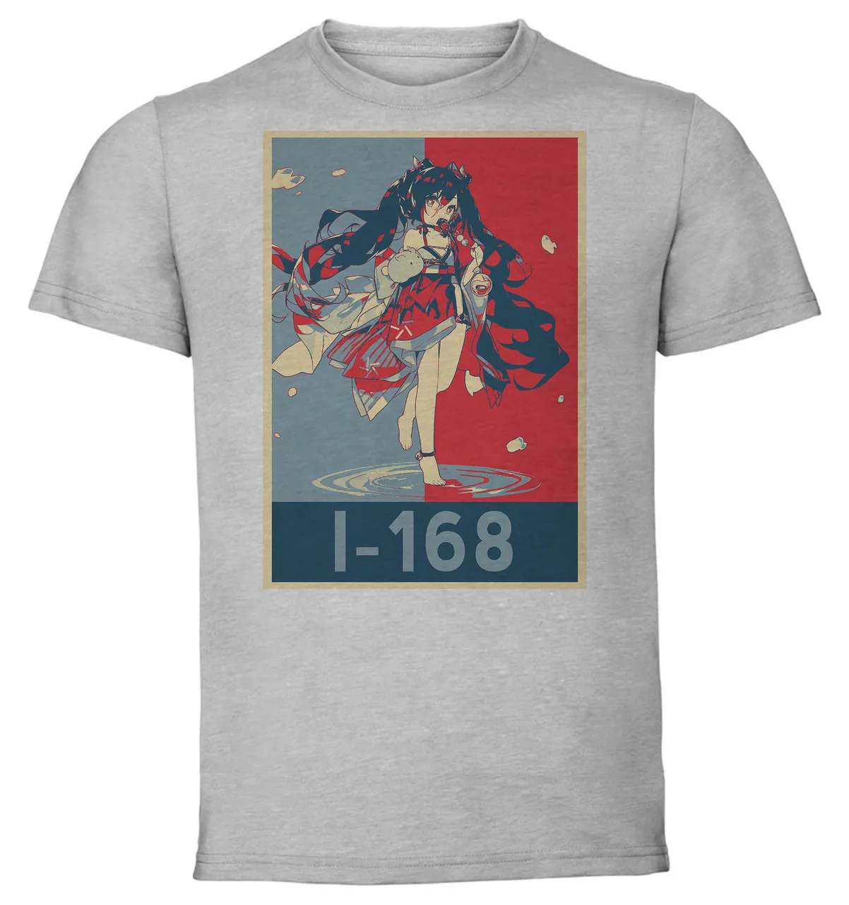 

T-Shirt Unisex Grey Propaganda Azur Lane I168 Festival Mood