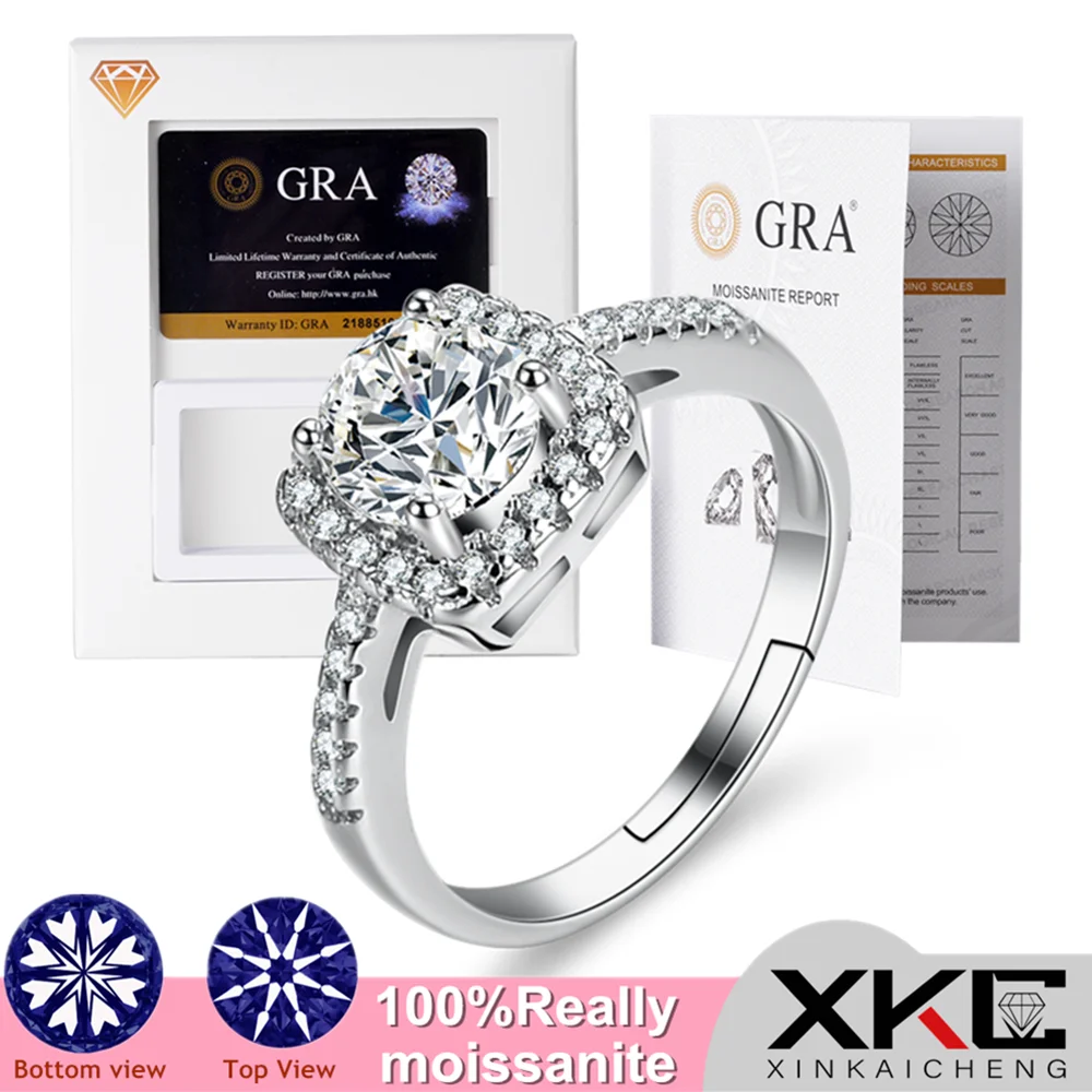 GRA square bag shape luxury ring a caramosan stone eight heart eight arrow cut girls jewelry ring holiday gift