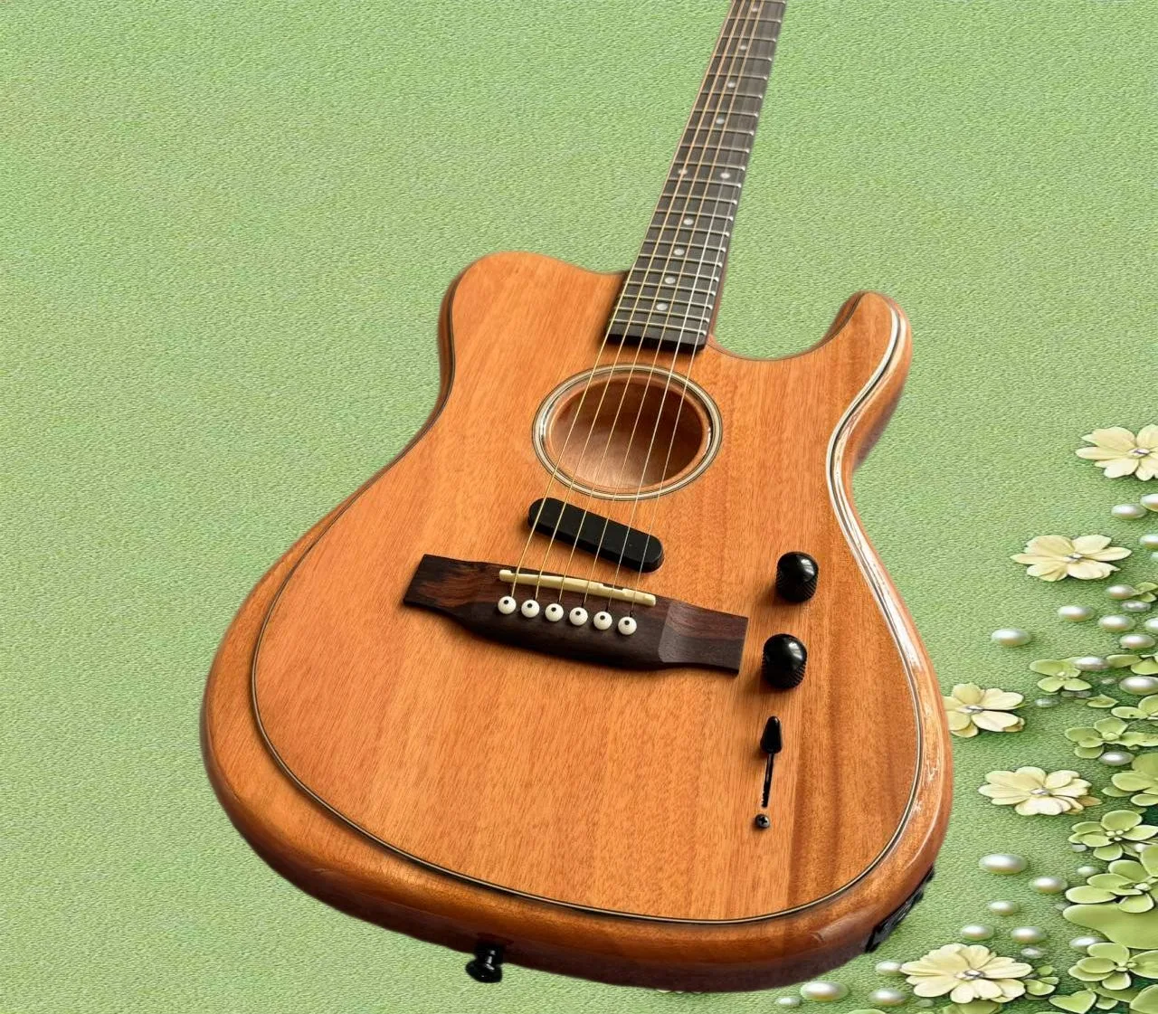 2026 High quality round hole semi-hollow Jazz guitar, wooden bridge, wooden string version, in stock