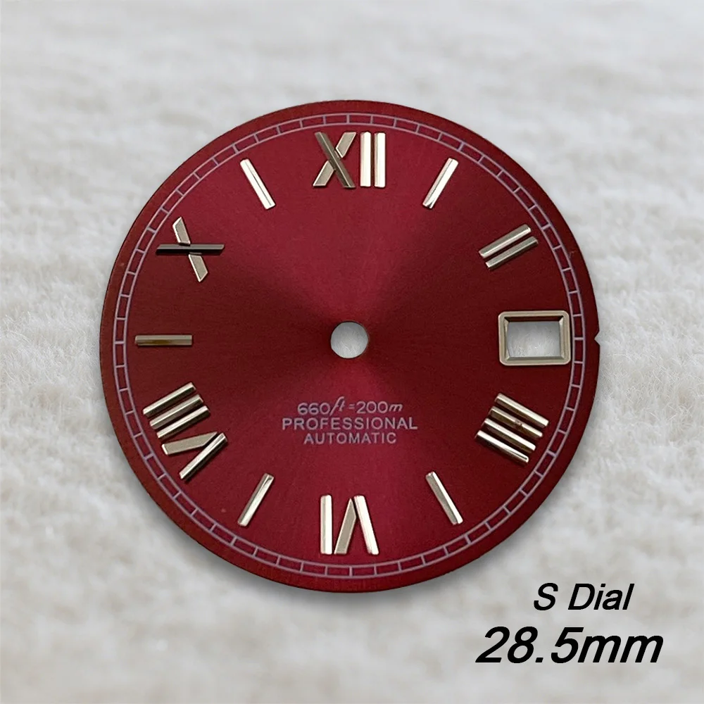 جديد 28.5 مللي متر S شعار روما أمة الله الهاتفي صالح NH35/NH36/4R/7S حركة عالية الجودة أشعة الشمس ساعة مزدوجة تعديل الملحقات