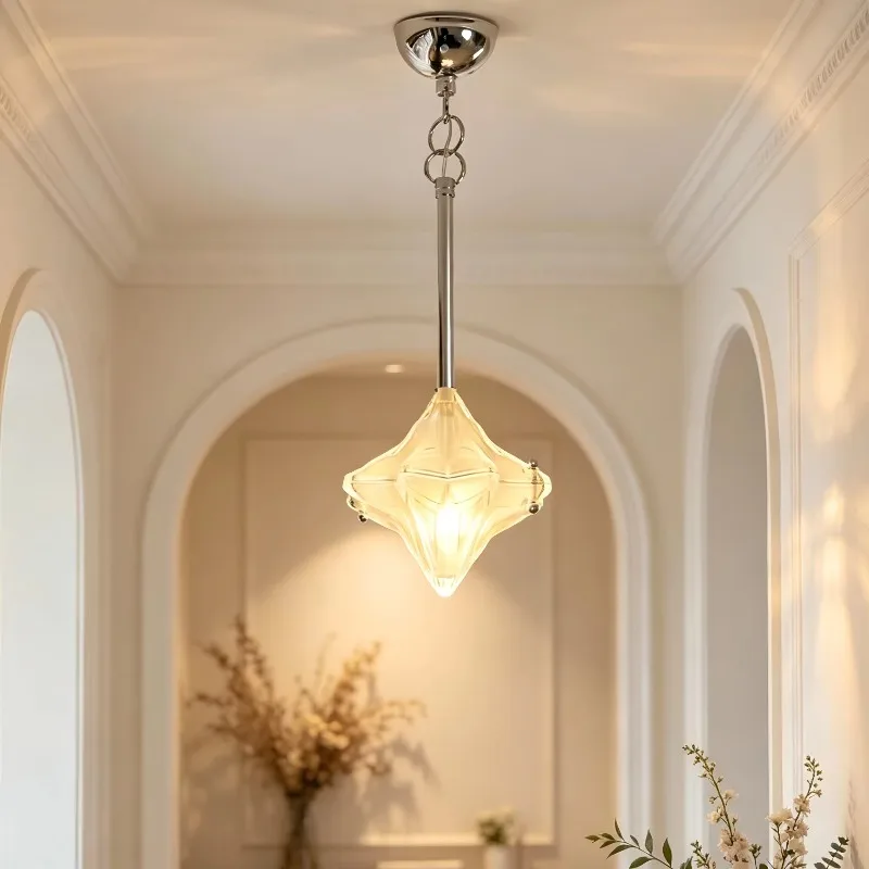 Medieval Restaurant Star Meteor Glass Chandelier Modern Minimalist Creative High-end Art Cream Style Retro Lamp