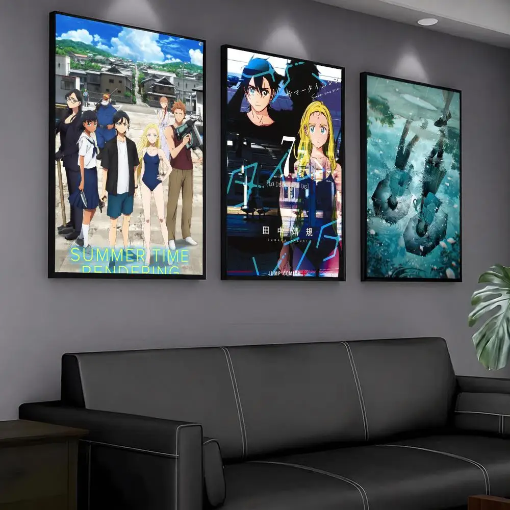 anime S-Summer Time Rendering-G Painting Calligraphy Artwork for Home Bedroom Office Wall Decoration Gift