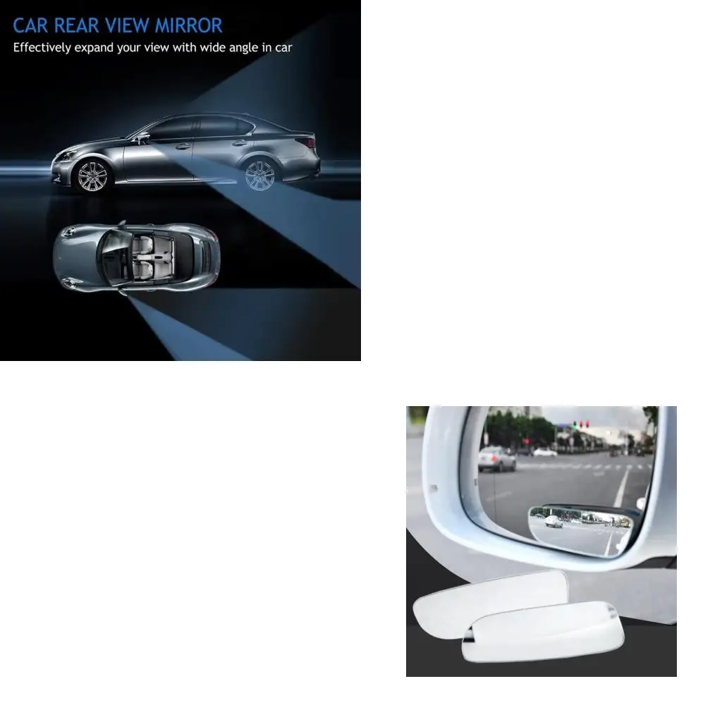  Elimination Mirror For Vehicles Frameless Design 360 Rotation Adjustable Glass