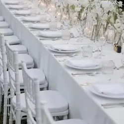 Modern simple white Banquet Hotel outdoor wedding chairs