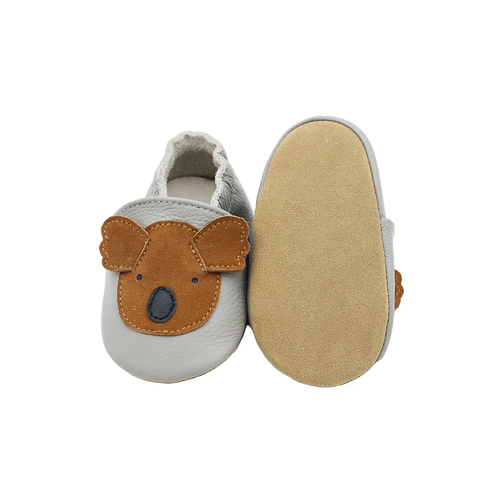 Cow Leather Baby Boys Shoes Cute Cartoon Animals Koala Bear Baby Moccasins Newborn First Walkers Genuine Leather Girls Sneaker