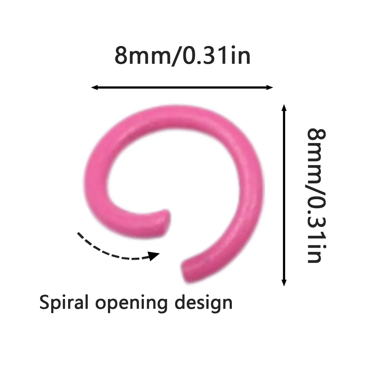 8x12mm Zinc Alloy Colored Open Jump Ring Rose Pink for Handmade DIY Jewelry Making Suitable Beaded Necklaces Links Accessories