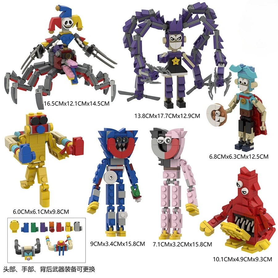 New Poppy Playtimes 5 Building Blocks Set Horror Game Character Model, Collectible Toy Ornament Gift for Kids Fans