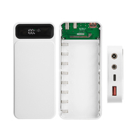 8*18650 Battery DIY Power Bank Case Removable Solder-free Mobile Power Sleeve Charging Power Case USB Type C DC Adjustable 5-12V