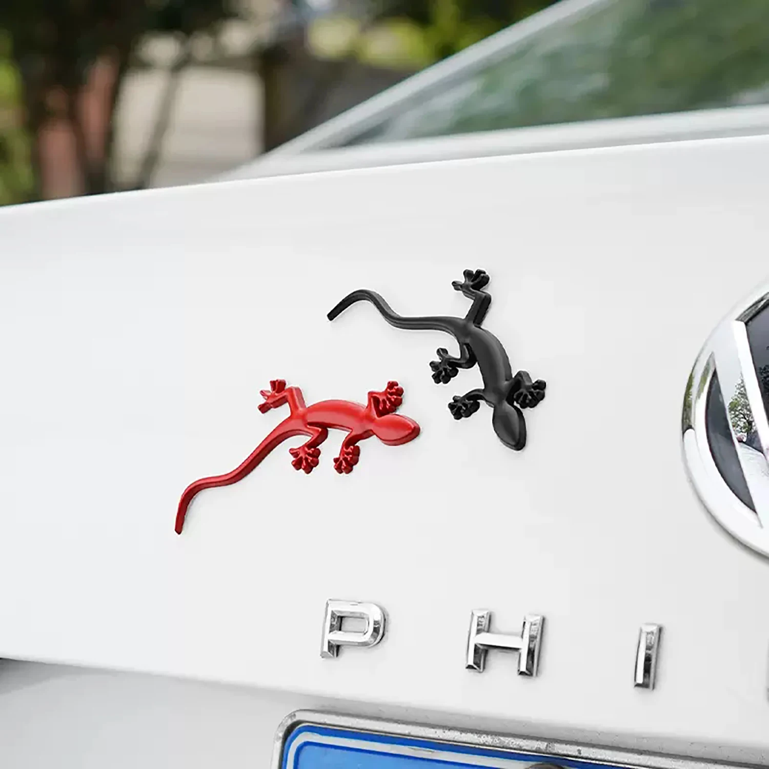 

2pcs metal gecko stickers, 3D stereoscopic car and electric vehicle stickers, scratch covers, covers, motorcycle body modificati