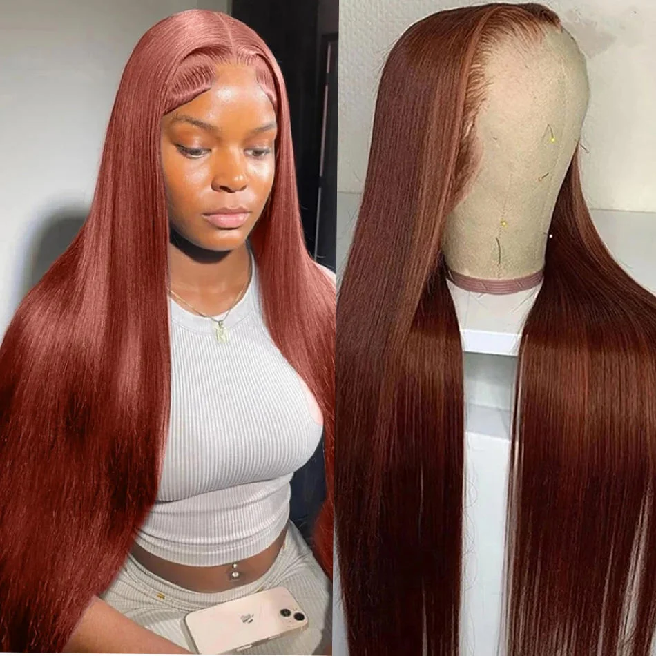 reddish-brown-13x4-hd-lace-front-human-hair-dark-red-brown-brazilian-bone-straight-lace-frontal-wigs-for-black-women-pre-plucked
