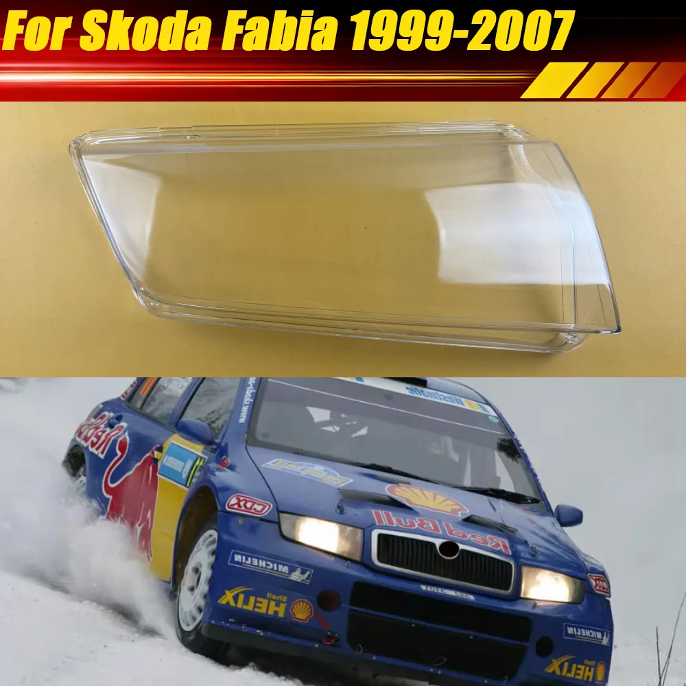 

For Skoda Fabia 1999-2007 Headlight Cover Transparent Headlamp Shell Lamp Shade Lens Replace Original Lampshade Plexiglass