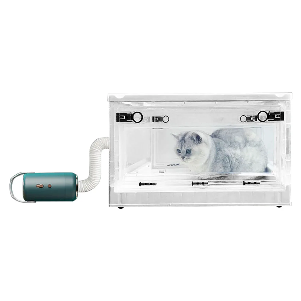 New Veterinary Pet Atomization Nebulization Box Oxygen Cage Room Foldable Easy To Carry Nebulization Box Oxygen Room For Pets