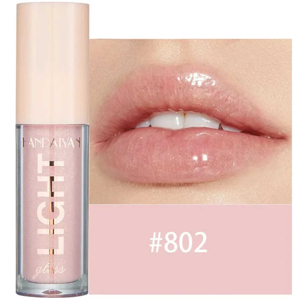 Mirror Water Glitter Lip Gloss, hidratante brilhante, óleo de lábios transparente, primer claro duradouro, batom hidratante gordo, maquiagem, 1pc