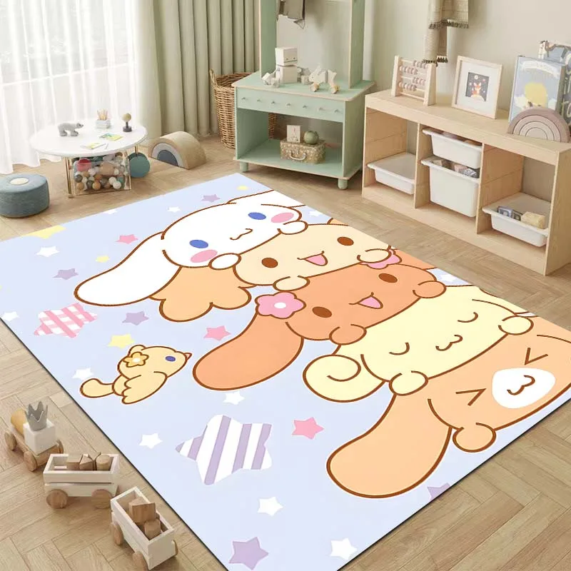 Sanrio Kawaii Cinnamoroll Printing Carpet for Living Room Bedroom Kid\'s Room Home Decor Pink Room Decor Area Rug Non-slip Mat