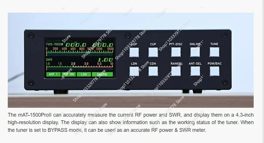 mAT-1500ProII  Automatic Antenna Tuner 1500W(SSB) 1.8-30MHz HF Shortwave